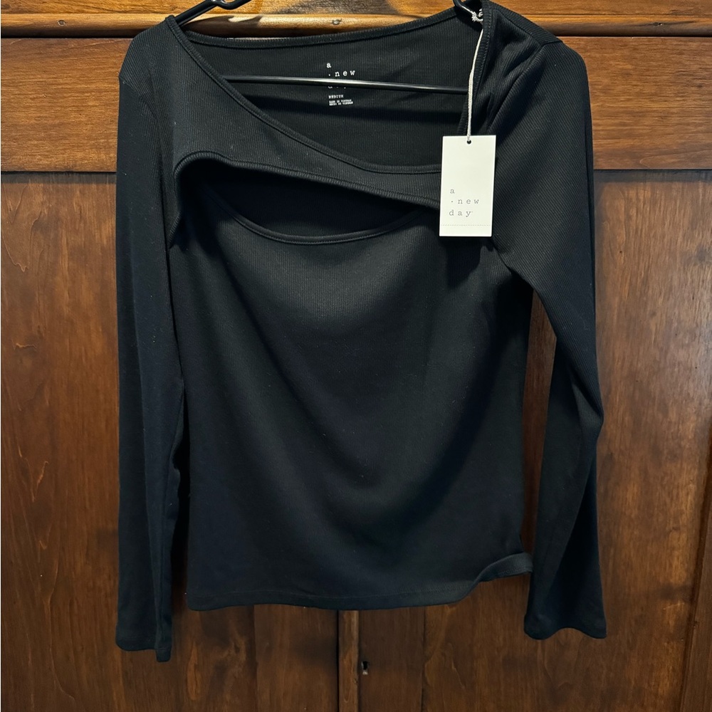 A New Day Women's Elegant Black Blouse